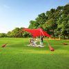 Blue Beach Tent Sun Shelter 6.56×6.56ft UV Protection for 3-4 People 4