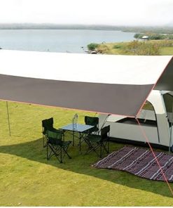 Camping Tarp 3x4m Waterproof Tent Shelter Large Sun Canopy Outdoor 2