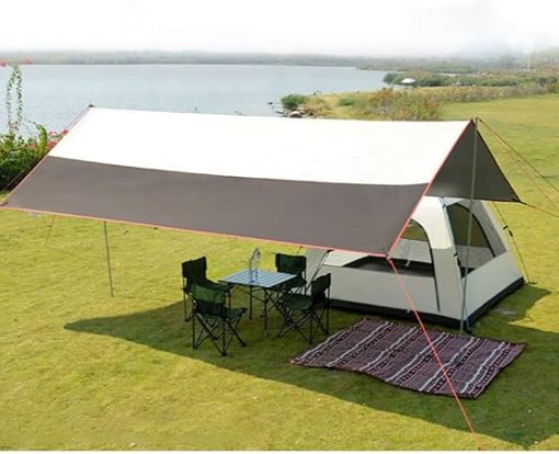Camping Tarp 3x4m Waterproof Tent Shelter Large Sun Canopy Outdoor - Image 2