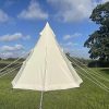9 Person Camping Tent with 3 Compartments Easy Setup Gray Orange 4