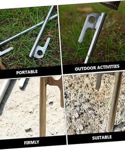 Outdoor Camping 4 Pack Stainless Steel Floor Nails Tent Stakes 2