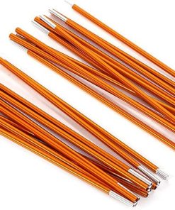 Aluminum Alloy Tent Poles Set for Camping Hiking 3.6m 2Pcs Gold