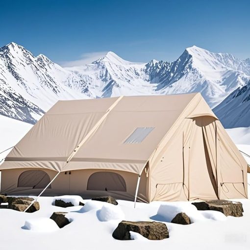 Easy Setup Inflatable Tent for Camping 4 Season Cotton Canvas Glamping