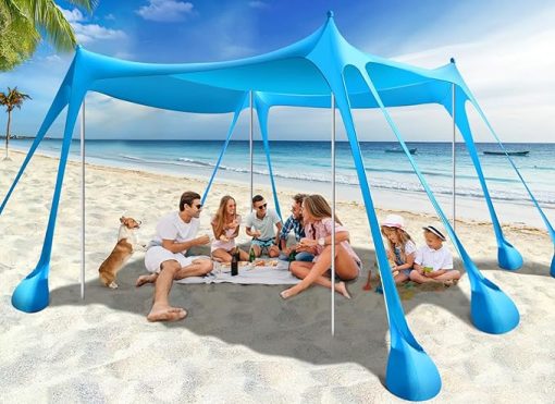 Rhino Valley 10x10FT Beach Tent and 8x8FT Beach Cabana with Holder - Image 2