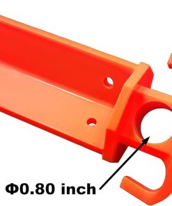 16 Inch Tent Pegs and 50ft Black Orange Paracord Durable Stakes 2