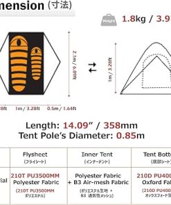 Azarxis Waterproof Camping Tent for 1-4 People Easy Setup Outdoor Use 2