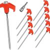 Sturdy Steel Tent Pegs 6 Pack Secure Camping Stakes for Tents 3