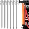 Heavy Duty 12 Inch Steel Tent Stakes 8pcs with Camping Hammer Kit