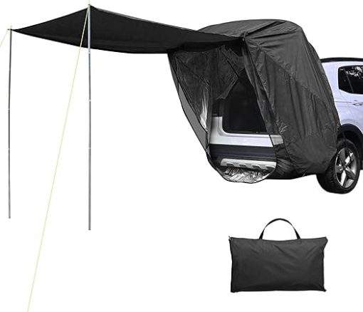 Car Tailgate Shade Awning Tent with Mesh Screen for Camping Fun