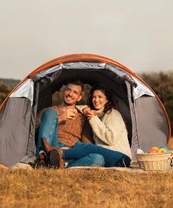 Pop Up Tent for 5-8 People Waterproof Portable Camping Shelter Khaki