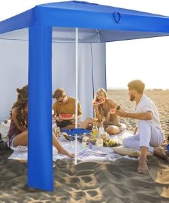 HAPPYGRILL Portable Beach Canopy with Table and UPF 50 Protection 2