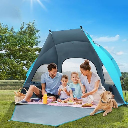 Large Beach Tent with UPF 50 for Family Hiking and Camping - Image 2