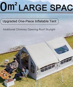 Large Inflatable Camping Tent for 4-8 People with Stove Jack 2