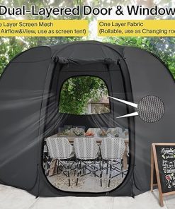 10’x10’Pop Up Outdoor Camping Tent Canopy Sun Shade Gazebo Screen Tent All Season Sun Shelter Patio Screen House Room, Privacy Room with 2 Layers Door (Mosquito Net & Fabric) Water&UV Resistant 2
