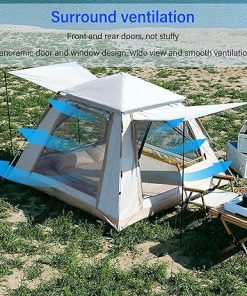 5-8 Person Automatic Opening Camping Tent Lightweight Oxford Cloth 2