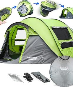 4 Person Pop Up Tent Lightweight Water-Resistant for Camping and Travel