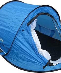 Pop Up Tent with Air Mattress Single and Air Pump Set 2