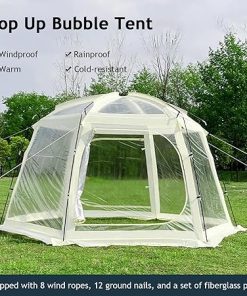 8-12 Person Pop Up Bubble Tent for Patios Outdoor Screen House 2
