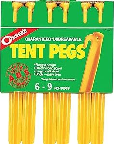 COGHLAN’S 9497 ABS 9″ Tent Pegs – Pack of 100