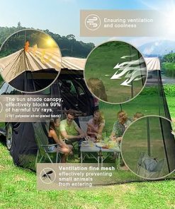 Car Tent with Mosquito Net for SUV Camping Tailgate Sun Shelter 2