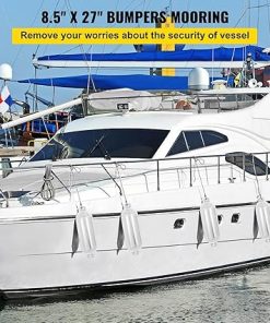 New Ribbed Vinyl Boat Fenders 8.5″ X 27″ White Dock Protection 2
