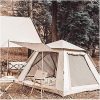Waterproof 4-Man Tent with Double Doors and Windows for Camping