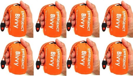 Emergency Thermal Sleeping Bag 8 Packs Waterproof Survival Blanket