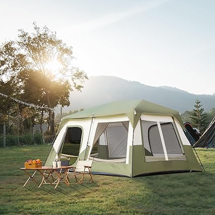 10-Person Camping Tent with Rainfly Storage Bag Ideal for Family Trips 2 10-Person Camping Tent with Rainfly Storage Bag Ideal for Family Trips - Image 2