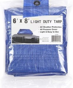 Hyper Tough 6′ x 8′ Light Duty Tarp All Weather Protection All Purpose Cover 2