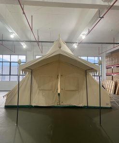 Durable Beige Canvas Camping Tent 19.68×13.1ft Family Friendly