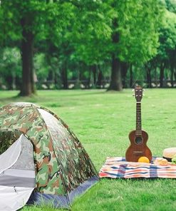 Camo Dome Tent for 3-4 Persons Waterproof Easy Setup Family Camping 2
