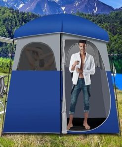 Tangkula Oversize Double Room Shower Tent for Camping with Privacy 2