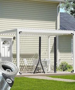 Heavy Duty Clear PVC Vinyl Tarpaulin Cover with Zipper for Outdoors