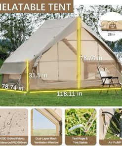 Luxury Inflatable Camping Tent for 2-6 People with Hand Pump 2
