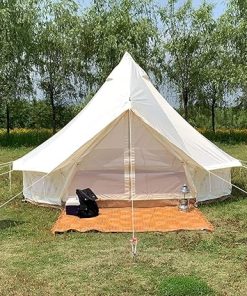 Four Season Cotton Bell Tent for Family Camping with Zipped Groundsheet 2