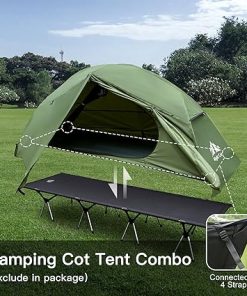 Lightweight Night Cat 1-Person Camping Tent with Sleeping Pad and Bag 2