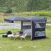 Durable Iron Awning Post Set for Outdoor Use 236.2 x 96.5 Inches 4