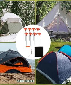 8Pcs Hexagon Socket Tent Pegs for Camping and Hiking Canopies 2
