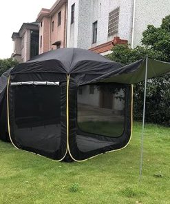 Pop Up Car Rear Tent for Camping with Breathable 3-Sided Screen