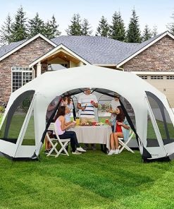 20 Person Camping Tent with 2 Doors and Screen Room for Family