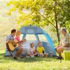 Red and White Polyester Camping Tent for 14 People with Fiberglass Poles 4