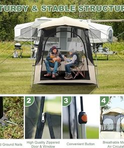 Pop-Up Screen House Tent Portable Canopy Instant Outdoor Tent 59″x43″ 2