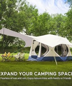 4 to 6 Person Waterproof Camping Tent with Canopy and Windows 2