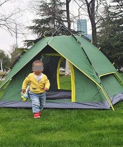 Quick Open 3-Person Double Deck Automatic Camping Tent for Outdoors 2