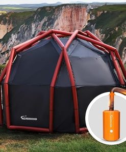 Inflatable Camping Tent with Electric Pump for 2-4 People