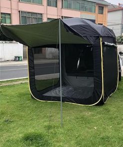 Pop Up Car Rear Tent for Camping with Breathable 3-Sided Screen 2