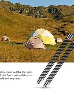 Rod Tent Pole Replacement Kit Multifunction Lightweight Fiberglass Poles 2