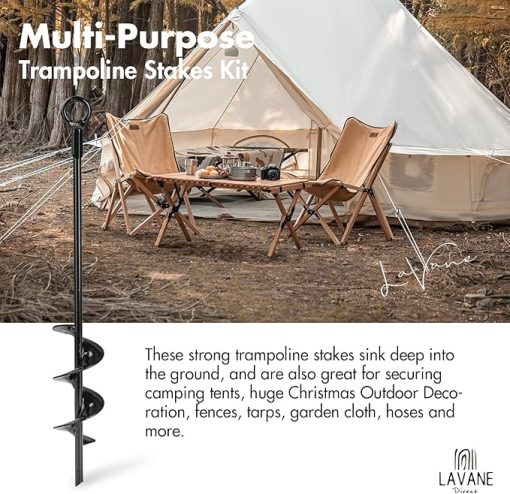 Heavy Duty Trampoline Stakes Kit for Tents and Canopies by LA VANE - Image 2
