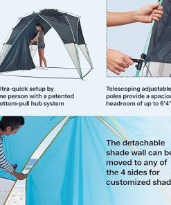 Tall Canopy Beach Tent with Shade Wall by Lightspeed Outdoors 2
