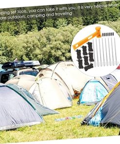 Heavy Duty Camping Tent Stakes with Windproof Ropes for Outdoors 2